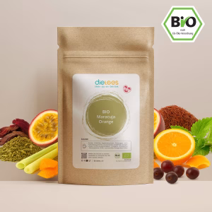 BIO Maracuja Orange Tee – Fruchtiger Bio Rooibos Tee mit exotischer Passionsfrucht & Orange | Koffeinfrei & natürlich aromatisch | 100g