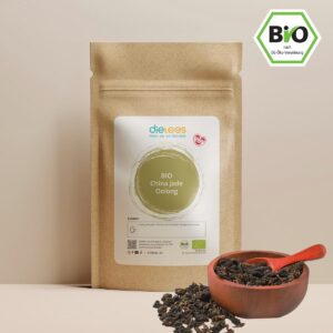 BIO China Jade Oolong Tee – handgerollter Bio Oolong mit hellgoldenem Aufguss