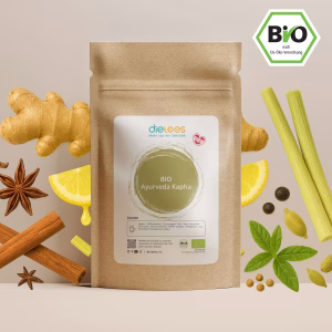 BIO Ayurveda Kapha Tee – Belebender Bio-Kräutertee mit Ingwer, Zimt, schwarzem Pfeffer, Kardamom & Nelken