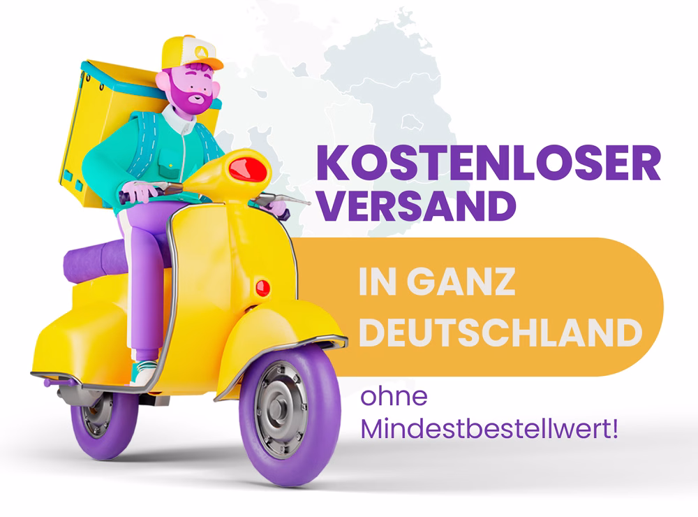 Kostenloser Versand in ganz Deutschland – ohne Mindestbestellwert!