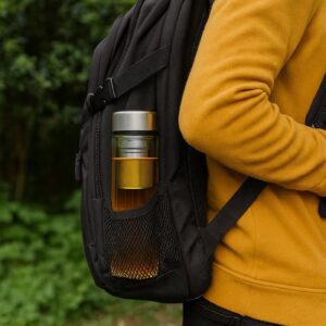 Doppelwandige Teetasse aus Borosilikatglas 350ml