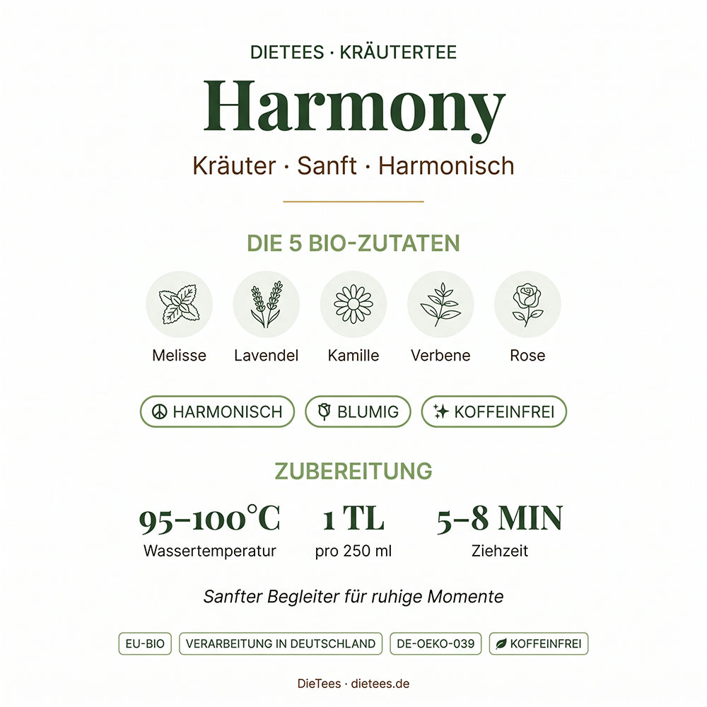 Bio Kräutertee Harmony – harmonische Bio-Kräutermischung von DieTees